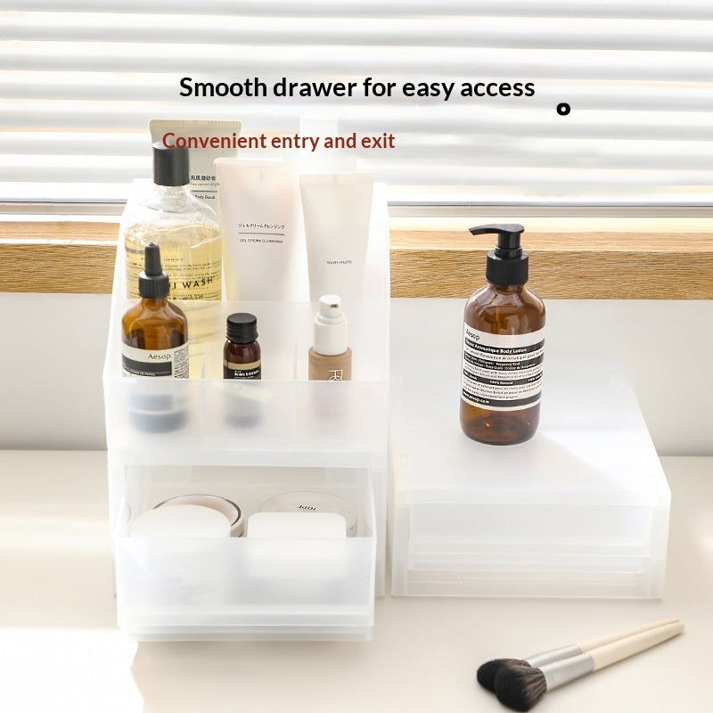Desk Stationery & Cosmetics Storage Organizer - Multi-Compartment Box