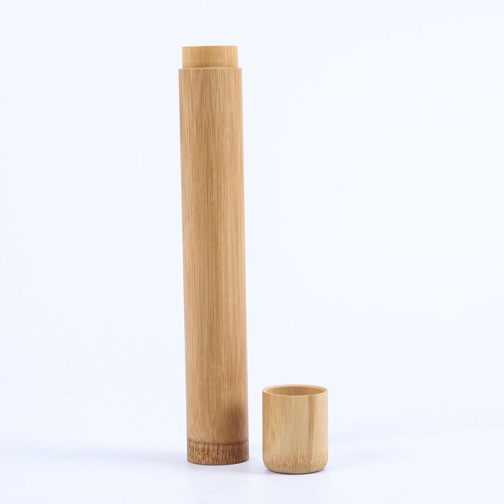 Bamboo Toothbrush Set - Eco-Friendly Charcoal Bristle (4-Pack)