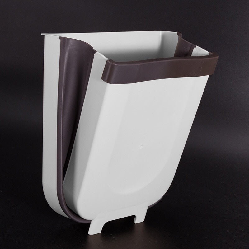 Wall-Mounted Folding Trash Can - Space-Saving Kitchen Bin