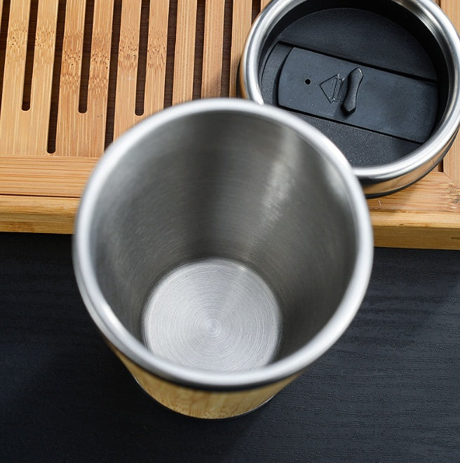Bamboo Reusable Coffee Cup - Eco-Friendly Travel Mug