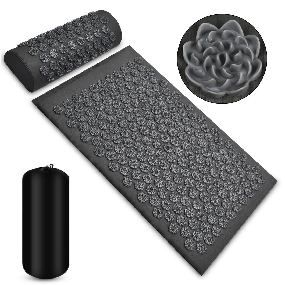 Premium Acupressure Mat Set - Neck & Back Massage with Pillow
