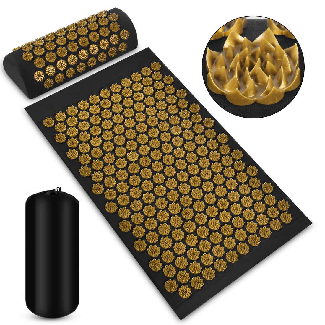 Premium Acupressure Mat Set - Neck & Back Massage with Pillow