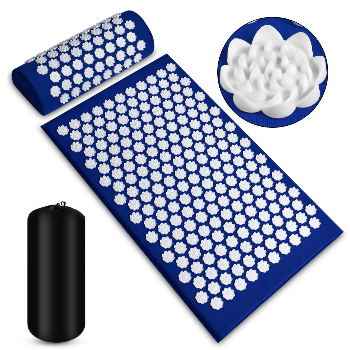 Premium Acupressure Mat Set - Neck & Back Massage with Pillow