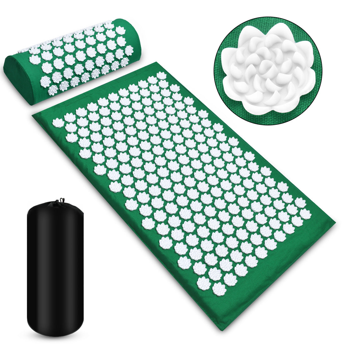 Premium Acupressure Mat Set - Neck & Back Massage with Pillow