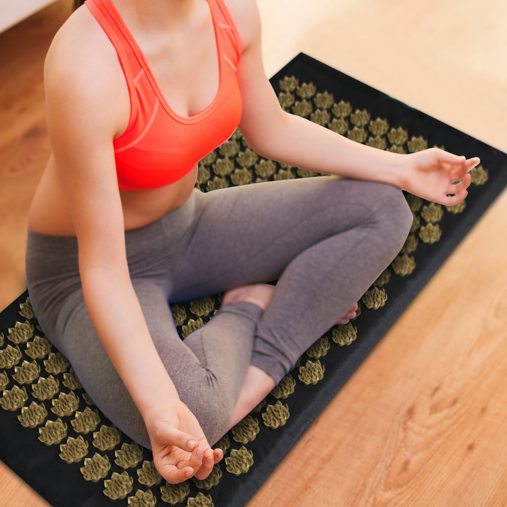 Premium Acupressure Mat Set - Neck & Back Massage with Pillow