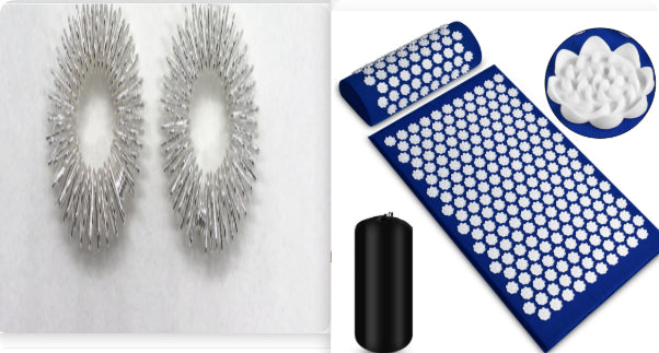 Premium Acupressure Mat Set - Neck & Back Massage with Pillow