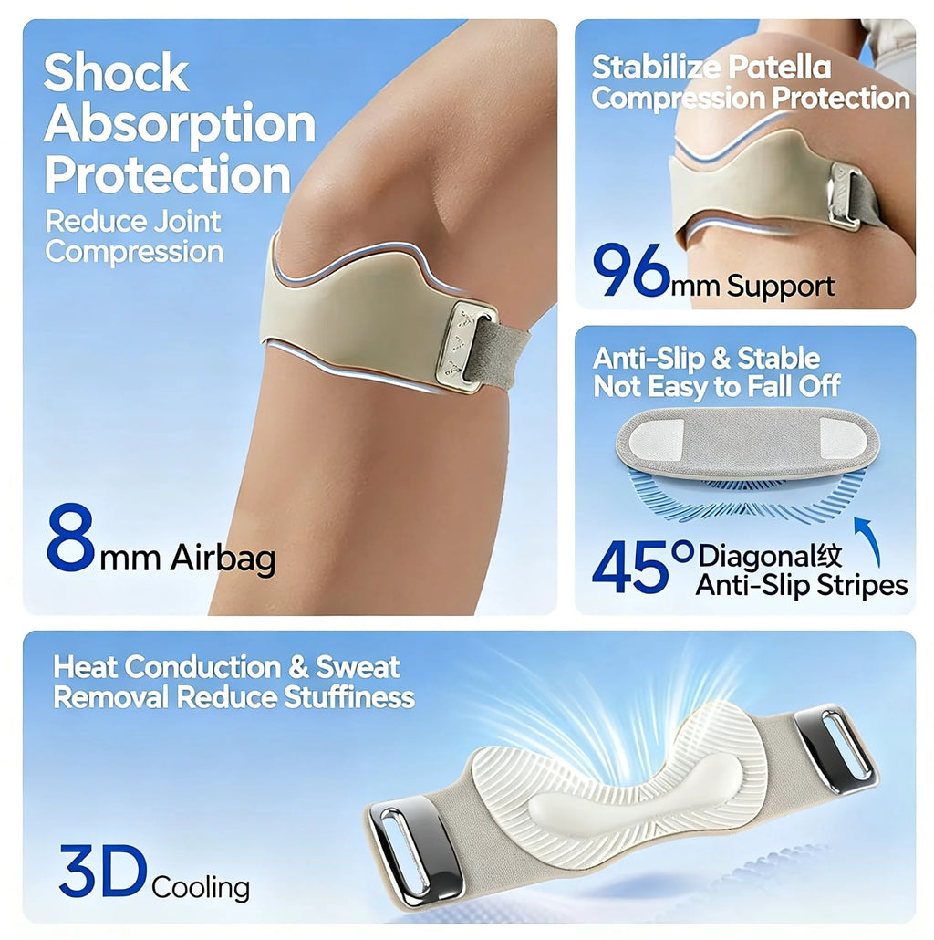 Silicone Patella Knee Strap - 3D Air Cushion Support Brace
