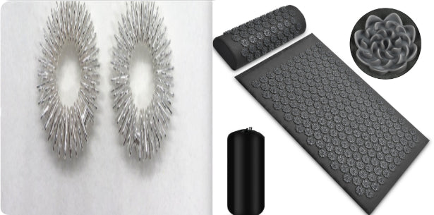 Premium Acupressure Mat Set - Neck & Back Massage with Pillow