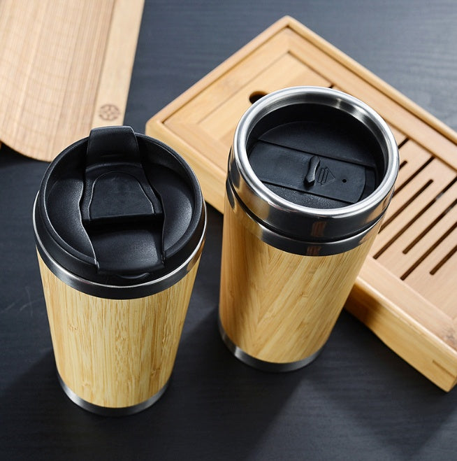 Bamboo Reusable Coffee Cup - Eco-Friendly Travel Mug