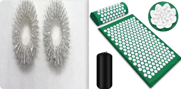 Premium Acupressure Mat Set - Neck & Back Massage with Pillow